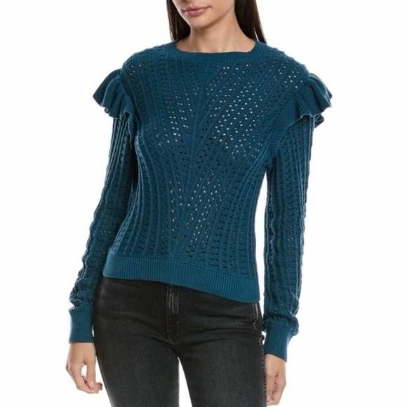 NEW NATION LTD kay pullover knit sweater in italian sea